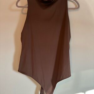 Nine West Chocolate Brown Sleeveless Bodysuit